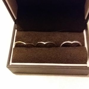 PANDORA euc 3 ring arrow stacking rings 3 colors